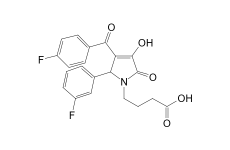 4-[3-(4-fluoro-benzoyl)-2-(3-fluoro-phenyl)-4-hydroxy-5-oxo-2,5-dihydro-pyrrol-1-yl]-butyric acid