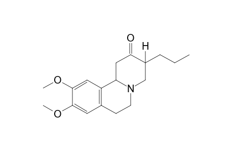 9,10-dimethoxy-1,3,4,6,7,11b-hexahydro-3-propyl-2H-benzo[a]quinolizin-2-one