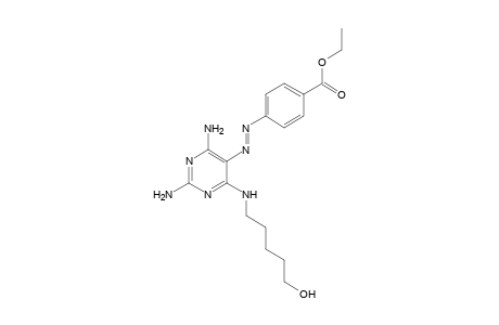 p-{{2,4-diamino-6-[(5-hydroxypentyl)amino]pyrimidin-5-yl}azo}benzoic acid, ethyl ester