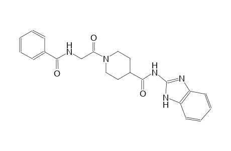 4-piperidinecarboxamide, N-(1H-benzimidazol-2-yl)-1-[(benzoylamino)acetyl]-