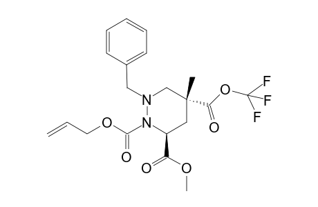 rel (3S,5R)-2-(Alloxycarbonyl)-1-benzyl-5-methy-5-(trifluoroacetoxy)hexahydro-3-pyridazinecarboxylic acid methyl ester