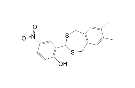 2-(7,8-Dimethyl-1,5-dihydro-2,4-benzodithiepin-3-yl)-4-nitrophenol