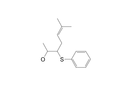 5-Hepten-2-ol, 6-methyl-3-(phenylthio)-