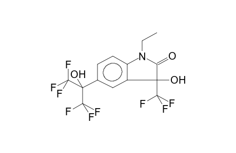 N-Ethyl-5-(alpha-hydroxyhexafluoroisopropyl)-3-hydroxy-2-oxo-3-trifluoromethylindoline