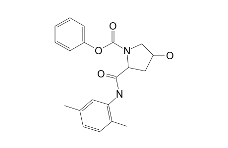 2-(2,5-Dimethylphenylcarbamoyl)-4-hydroxypyrrolidine-1-carboxylic acid, phenyl ester