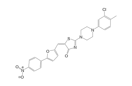 (5E)-2-[4-(3-chloro-4-methylphenyl)-1-piperazinyl]-5-{[5-(4-nitrophenyl)-2-furyl]methylene}-1,3-thiazol-4(5H)-one