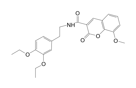 2H-1-benzopyran-3-carboxamide, N-[2-(3,4-diethoxyphenyl)ethyl]-8-methoxy-2-oxo-