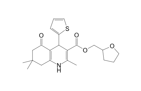 3-quinolinecarboxylic acid, 1,4,5,6,7,8-hexahydro-2,7,7-trimethyl-5-oxo-4-(2-thienyl)-, (tetrahydro-2-furanyl)methyl ester