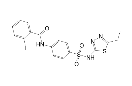 N-[4-[(5-ethyl-1,3,4-thiadiazol-2-yl)sulfamoyl]phenyl]-2-iodanyl-benzamide