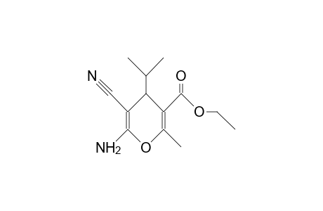 2-AMINO-3-CYANO-5-ETHOXYCARBONYL-6-METHYL-4-ISO-PROPYL-4H-PYRAN