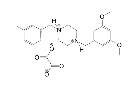 1-(3,5-dimethoxybenzyl)-4-(3-methylbenzyl)piperazinediium oxalate