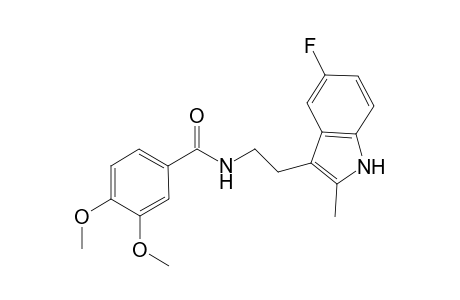 N-[2-(5-fluoranyl-2-methyl-1H-indol-3-yl)ethyl]-3,4-dimethoxy-benzamide