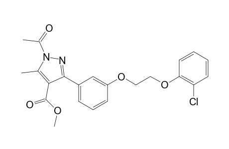 1H-Pyrazole-4-carboxylic acid, 1-acetyl-3-[3-[2-(2-chlorophenoxy)ethoxy]phenyl]-5-methyl-, methyl ester