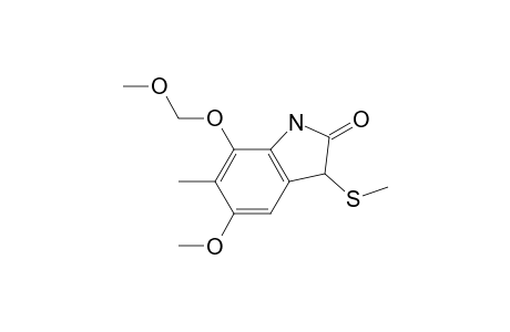 2H-Indol-2-one, 1,3-dihydro-5-methoxy-7-(methoxymethoxy)-6-methyl-3-(methylthio)-