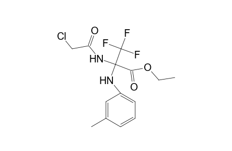 Ethyl 2-(2-chloroacetamido)-3,3,3-trifluoro-2-(m-toluidino)propionate