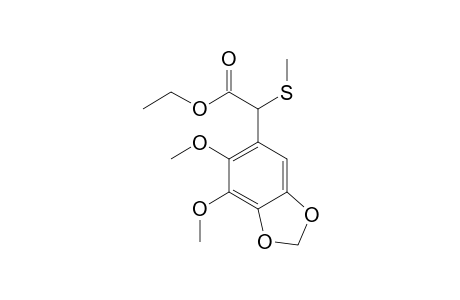1,3-Benzodioxole-5-acetic acid, 6,7-dimethoxy-.alpha.-(methylthio)-, ethyl ester
