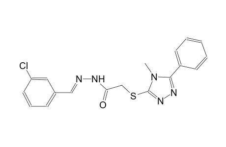 N'-[(E)-(3-chlorophenyl)methylidene]-2-[(4-methyl-5-phenyl-4H-1,2,4-triazol-3-yl)sulfanyl]acetohydrazide