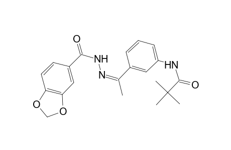 N-{3-[(1Z)-N-(1,3-benzodioxol-5-ylcarbonyl)ethanehydrazonoyl]phenyl}-2,2-dimethylpropanamide