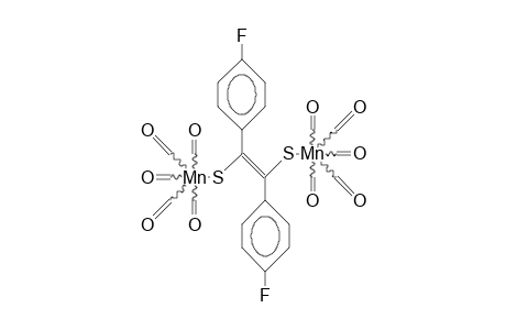 trans-1,2-Bis(4-fluoro-phenyl)-1,2-bis(pentacarbonyl-manganesethio)-ethene