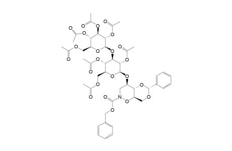 #18;(1R,5R,6S,8R)-3-BENZYLOXYCARBONYL-8-PHENYL-5-[(TETRA-O-ACETYL-BETA-D-GLUCOPYRANOSYL)-(1->3)-O-(TRI-O-ACETYL-BETA-D-GLUCOPYRANOSYL)]-OXY-3-AZA-2,7,9-TRIOXA-