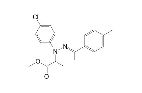 Methyl 2-[1-(4-chlorophenyl)-2-[1-(4-methylphenyl)ethylidene]hydrazino]propanoate