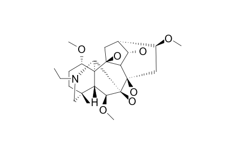 10-HYDROXYNUDICAULIDINE;1-ALPHA,6-BETA,16-BETA-TRIMETHOXY-4-BETA-METHYL-7-BETA,8-BETA,10-BETA,14-ALPHA-TETRAHYDROXY-N-ETHYL-ACONITANE