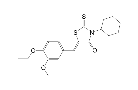 (5Z)-3-cyclohexyl-5-(4-ethoxy-3-methoxybenzylidene)-2-thioxo-1,3-thiazolidin-4-one