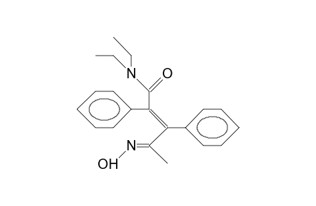 (E,E)-N,N-Diethyl-4-(hydroxyimino)-2,3-diphenyl-2-pentenamide