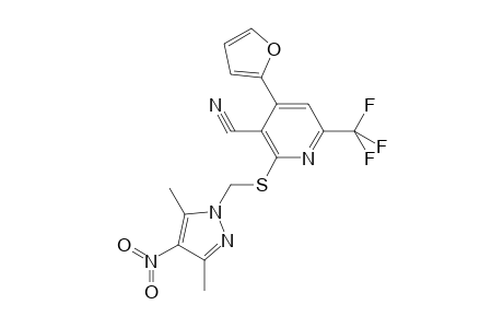 2-{[(3,5-dimethyl-4-nitro-1H-pyrazol-1-yl)methyl]sulfanyl}-4-(2-furyl)-6-(trifluoromethyl)nicotinonitrile