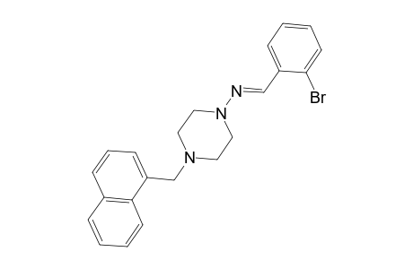 1-piperazinamine, N-[(E)-(2-bromophenyl)methylidene]-4-(1-naphthalenylmethyl)-