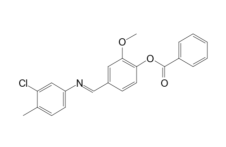 4-[N-(3-bromo-p-tolyl)formimidoyl]-2-methoxyphenol, benzoate