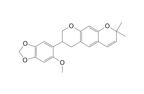 2H,6H-Benzo[1,2-b:5,4-b']dipyran, 7,8-dihydro-7-(6-methoxy-1,3-benzodioxol-5-yl)-2,2-dimethyl-, (.+-.)-