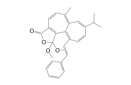 8-Isopropyl-1,1-dimethoxy-6-methyl-11-[2'-phenylethenyl]heptaleno[4,5-c]furan-3-one