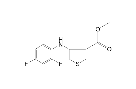 4-(2,4-difluoroanilino)-2,5-dihydro-3-thiophenecarboxylic acid, methyl ester