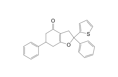 3,5,6,7-Tetrahydro-2,6-diphenyl-2-(2-thienyl)benzofuran-4(2H)-one