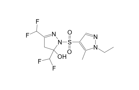 3,5-bis(difluoromethyl)-1-[(1-ethyl-5-methyl-1H-pyrazol-4-yl)sulfonyl]-4,5-dihydro-1H-pyrazol-5-ol