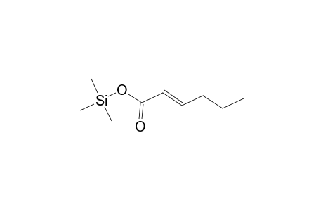 (E)-2-Hexenoic acid TMS