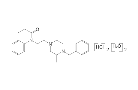N-[2-(4-benzyl-3-methyl-1-piperazinyl)ethyl]propionanilide, dihydrochloride, dihydrate