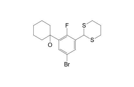 1-[5-bromo-3-(1,3-dithian-2-yl)-2-fluorophenyl]cyclohexan-1-ol