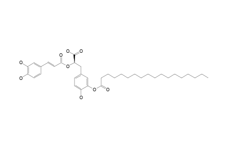 (2R)-2-{[(2E)-3-(3,4-dihydroxyphenyl)prop-2-enoyl]oxy}-3-[4-hydroxy-3-(octadecanoyloxy)phenyl]propanoic acid