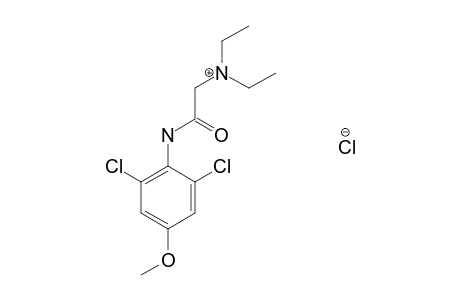 2',6'-dichloro-2-(diethylamino)-p-acetanisidide, monohydrochloride