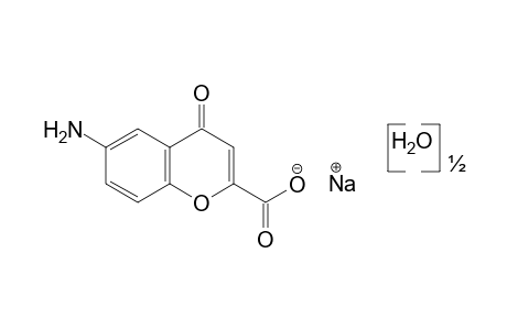 6-amino-4-oxo-4H-1-benzopyran-2-carboxylic acid, sodium salt, hemihydrate