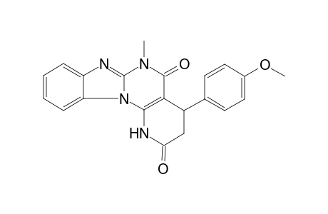 Pyrido[3',2':5,6]pyrimido[1,2-a][1,3]benzimidazole-2,5(1H,6H)-dione, 3,4-dihydro-4-(4-methoxyphenyl)-6-methyl-