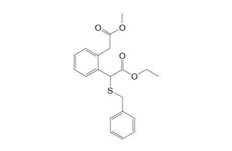 Ethyl 2-(benzylthio)-2-[(o-methoxycarbonylmethyl)phenyl]acetate