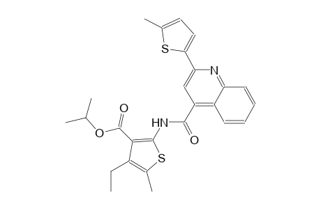 isopropyl 4-ethyl-5-methyl-2-({[2-(5-methyl-2-thienyl)-4-quinolinyl]carbonyl}amino)-3-thiophenecarboxylate