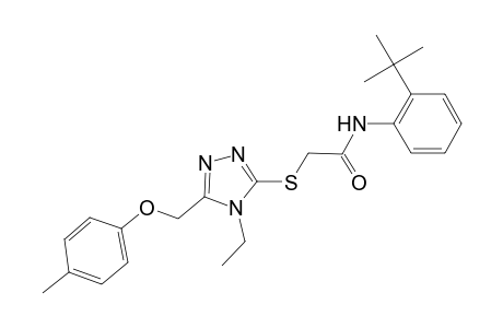 N-(2-tert-butylphenyl)-2-({4-ethyl-5-[(4-methylphenoxy)methyl]-4H-1,2,4-triazol-3-yl}sulfanyl)acetamide