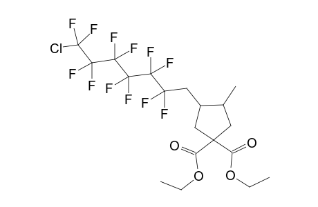 cis and trans-Diethyl 4-(7-chlorododecafluoroheptyl)-3-methylcyclopentane-1,1-dicarboxylate