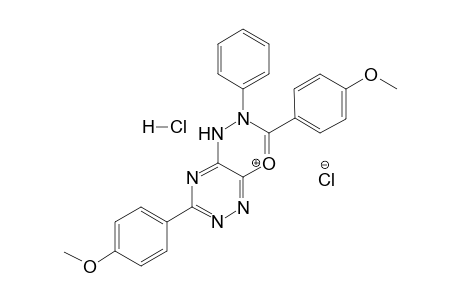 3,7-Bis(p-methoxyphenyl)-2-phenyl-1,2,4-triazino[5,6-e]-1,3,4-oxadiazinium chloride hydrchloride salt