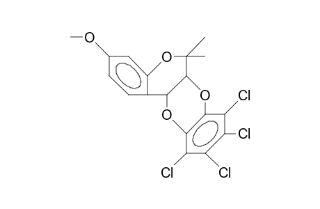 8,9,10,11-Tetrachloro-6a,12a-dihydro-3-methoxy-6,6-dimethyl-6H-[1]-benzopyrano-[3,4-B]-[1,4]-benzodioxine