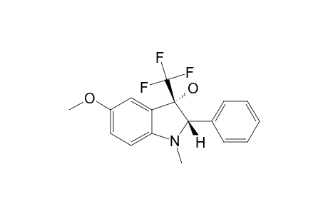 CIS-(2S*,3S*)-1-METHYL-5-METHOXY-2-PHENYL-3-(TRIFLUOROMETHYL)-3-INDOLINOL